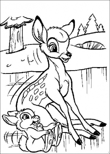 Dibujo para colorear: Bambi (Películas de animación) #128739 - Dibujos para Colorear e Imprimir Gratis