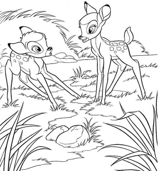 Dibujo para colorear: Bambi (Películas de animación) #128740 - Dibujos para Colorear e Imprimir Gratis