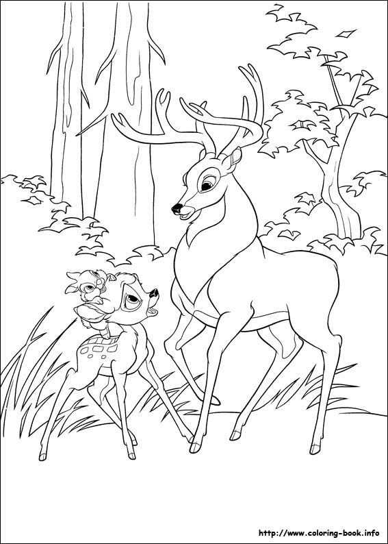 Dibujo para colorear: Bambi (Películas de animación) #128747 - Dibujos para Colorear e Imprimir Gratis