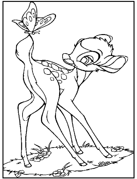 Dibujo para colorear: Bambi (Películas de animación) #128753 - Dibujos para Colorear e Imprimir Gratis