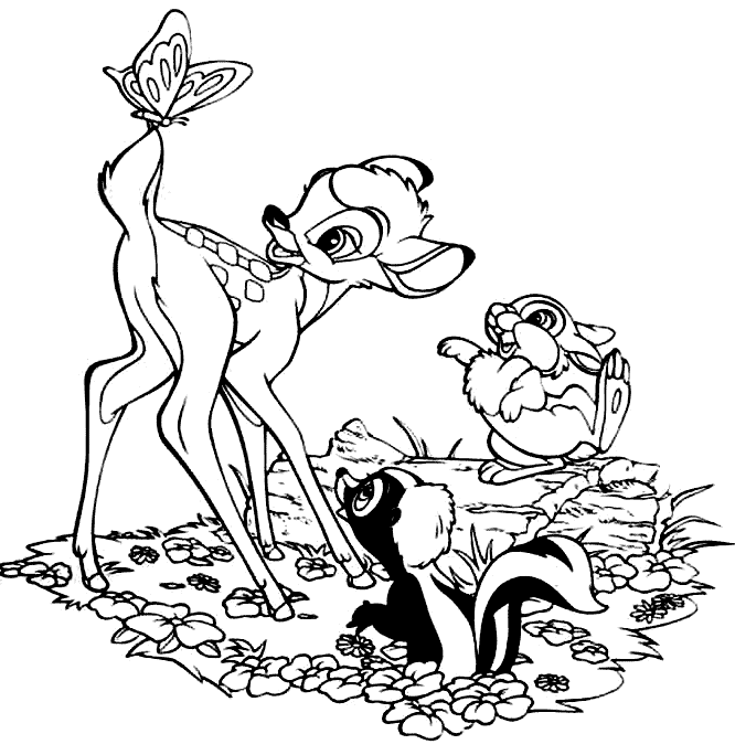 Dibujo para colorear: Bambi (Películas de animación) #128757 - Dibujos para Colorear e Imprimir Gratis