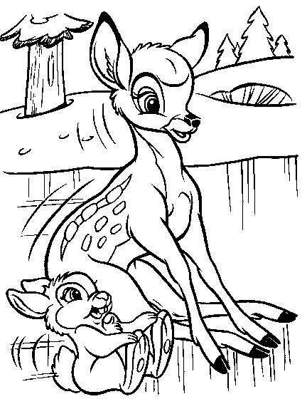 Dibujo para colorear: Bambi (Películas de animación) #128758 - Dibujos para Colorear e Imprimir Gratis