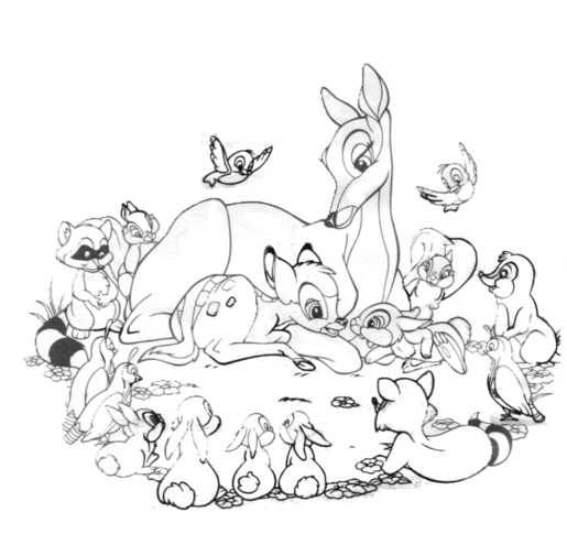 Dibujo para colorear: Bambi (Películas de animación) #128761 - Dibujos para Colorear e Imprimir Gratis