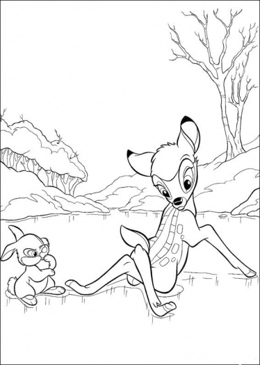 Dibujo para colorear: Bambi (Películas de animación) #128764 - Dibujos para Colorear e Imprimir Gratis