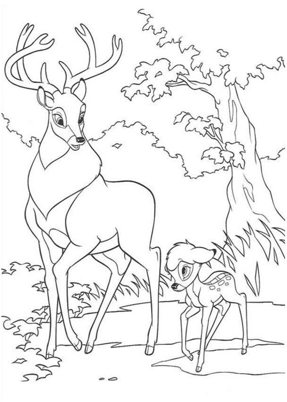 Dibujo para colorear: Bambi (Películas de animación) #128767 - Dibujos para Colorear e Imprimir Gratis