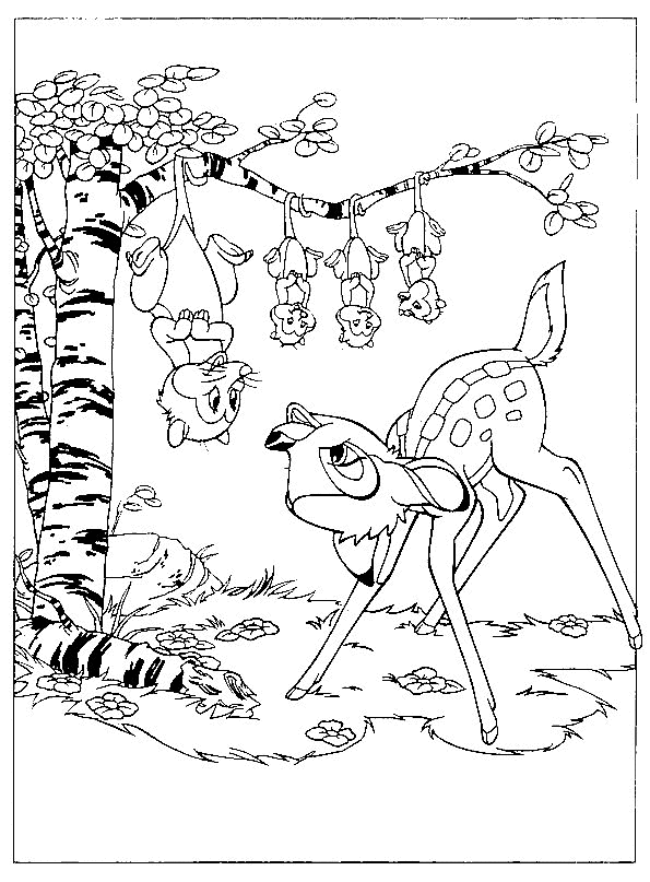 Dibujo para colorear: Bambi (Películas de animación) #128768 - Dibujos para Colorear e Imprimir Gratis