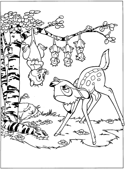 Dibujo para colorear: Bambi (Películas de animación) #128772 - Dibujos para Colorear e Imprimir Gratis