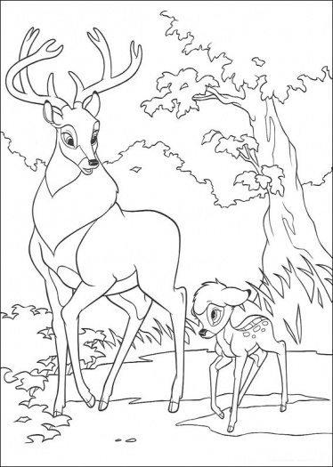 Dibujo para colorear: Bambi (Películas de animación) #128777 - Dibujos para Colorear e Imprimir Gratis