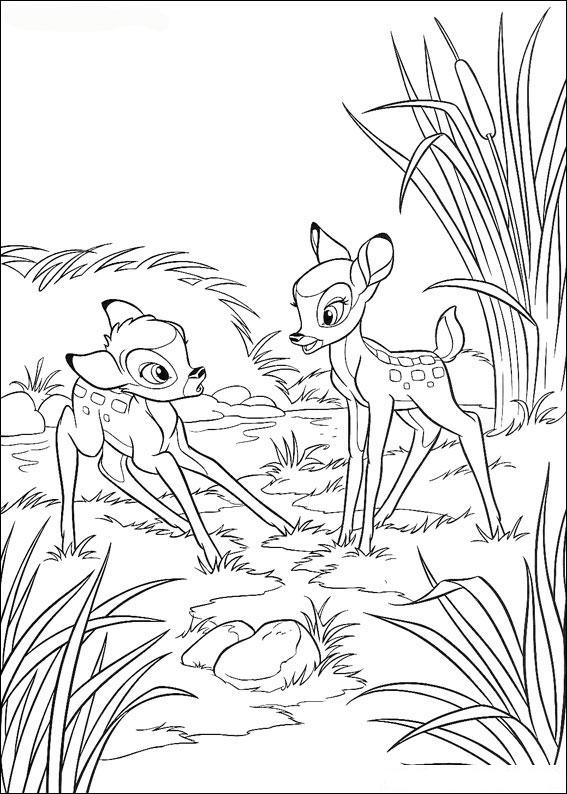 Dibujo para colorear: Bambi (Películas de animación) #128781 - Dibujos para Colorear e Imprimir Gratis