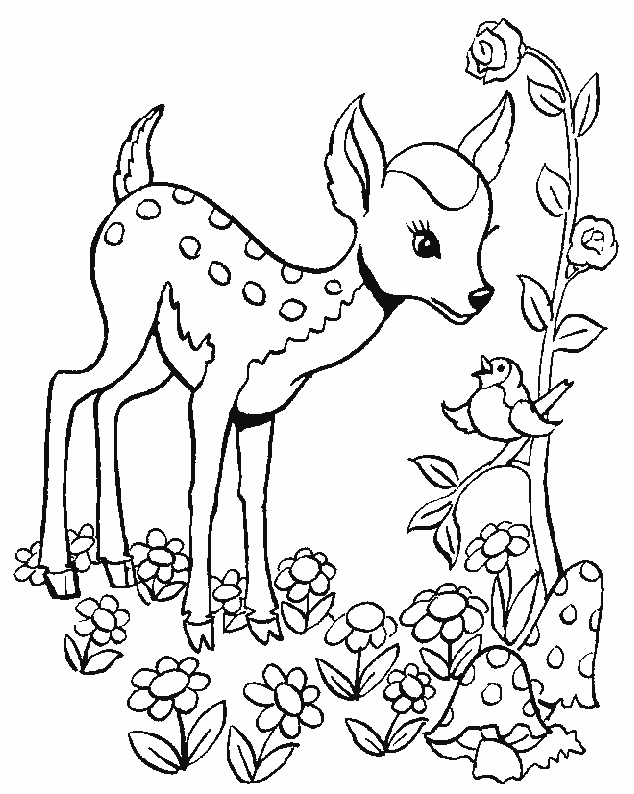 Dibujo para colorear: Bambi (Películas de animación) #128789 - Dibujos para Colorear e Imprimir Gratis