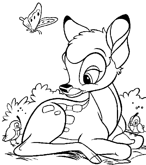 Dibujo para colorear: Bambi (Películas de animación) #128804 - Dibujos para Colorear e Imprimir Gratis