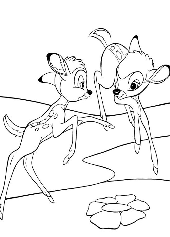 Dibujo para colorear: Bambi (Películas de animación) #128806 - Dibujos para Colorear e Imprimir Gratis