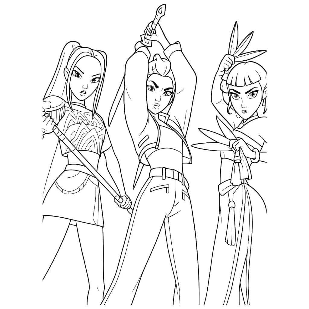 Dibujo gratuito Cazadores de Demonios de KPop #221166 de la coleccion Películas de Animación para imprimir