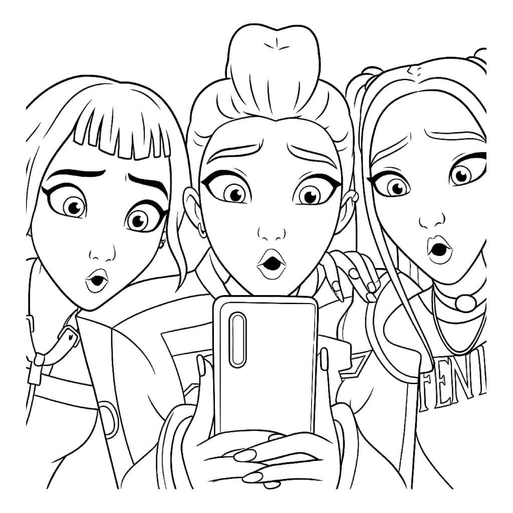 Dibujo gratuito Cazadores de Demonios de KPop #221173 de la coleccion Películas de Animación para imprimir