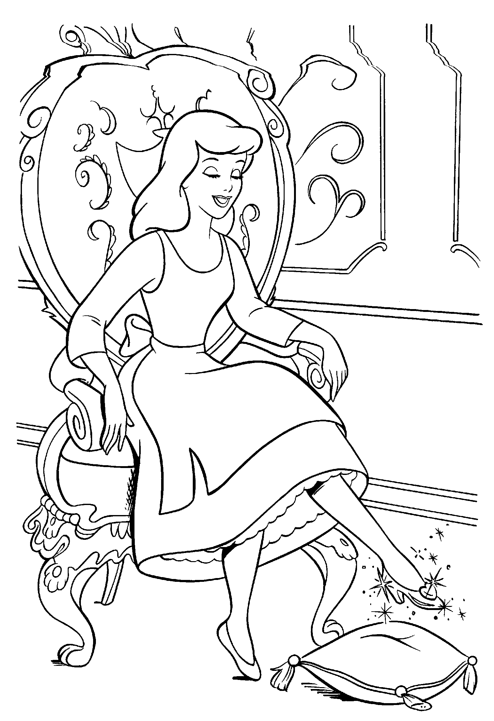 Dibujo gratuito Cenicienta #129559 de la coleccion Películas de Animación para imprimir