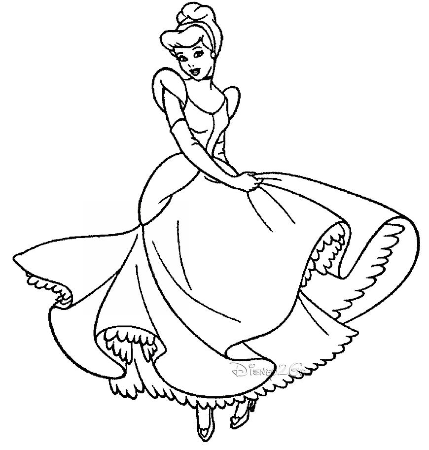 Dibujo gratuito Cenicienta #129574 de la coleccion Películas de Animación para imprimir
