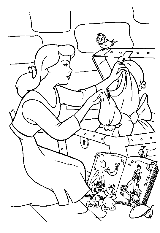 Dibujo gratuito Cenicienta #129628 de la coleccion Películas de Animación para imprimir
