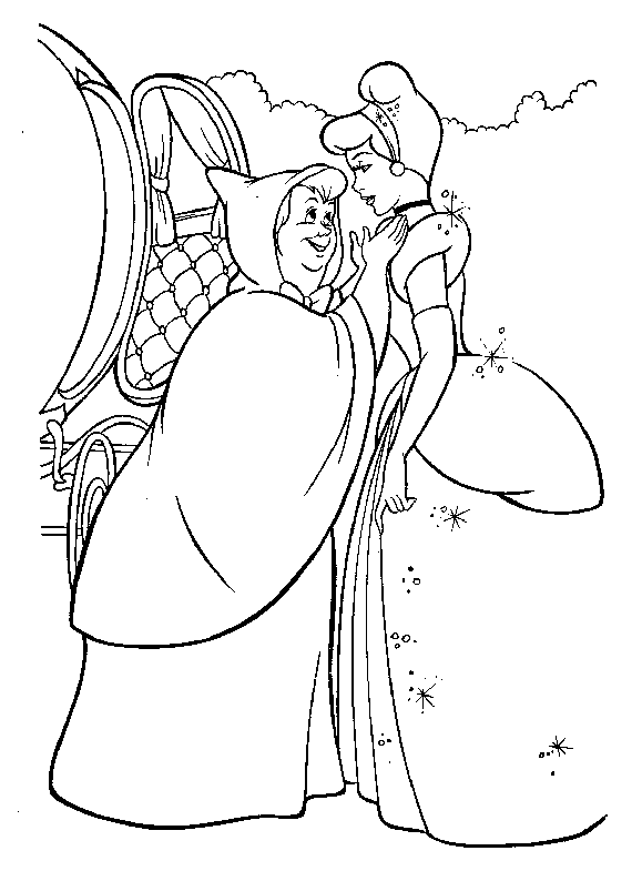 Dibujo gratuito Cenicienta #129676 de la coleccion Películas de Animación para imprimir