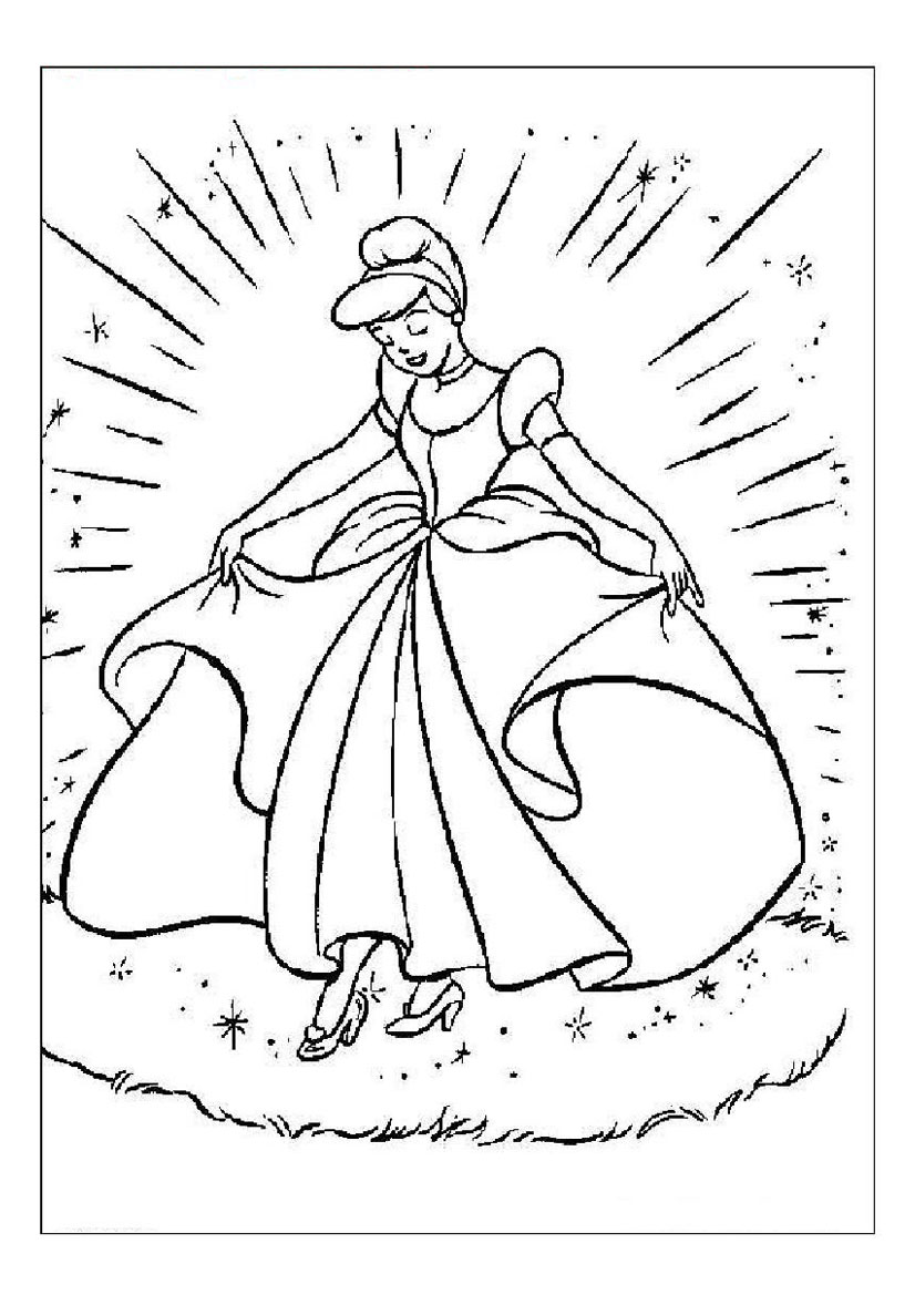 Dibujo gratuito Cenicienta #129701 de la coleccion Películas de Animación para imprimir