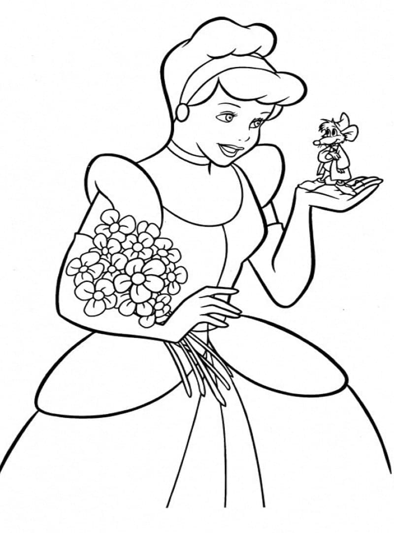 Dibujo gratuito Cenicienta #178026 de la coleccion Películas de Animación para imprimir