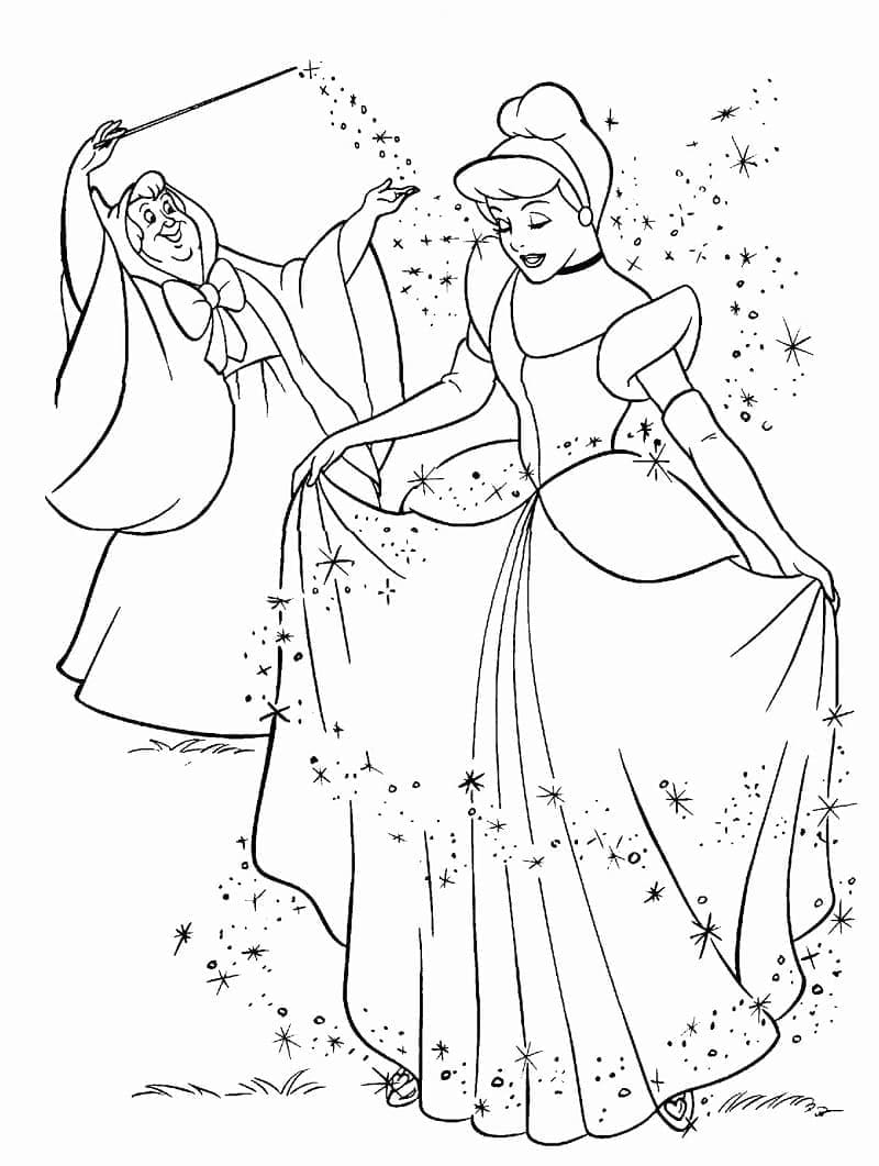 Dibujo gratuito Cenicienta #178027 de la coleccion Películas de Animación para imprimir