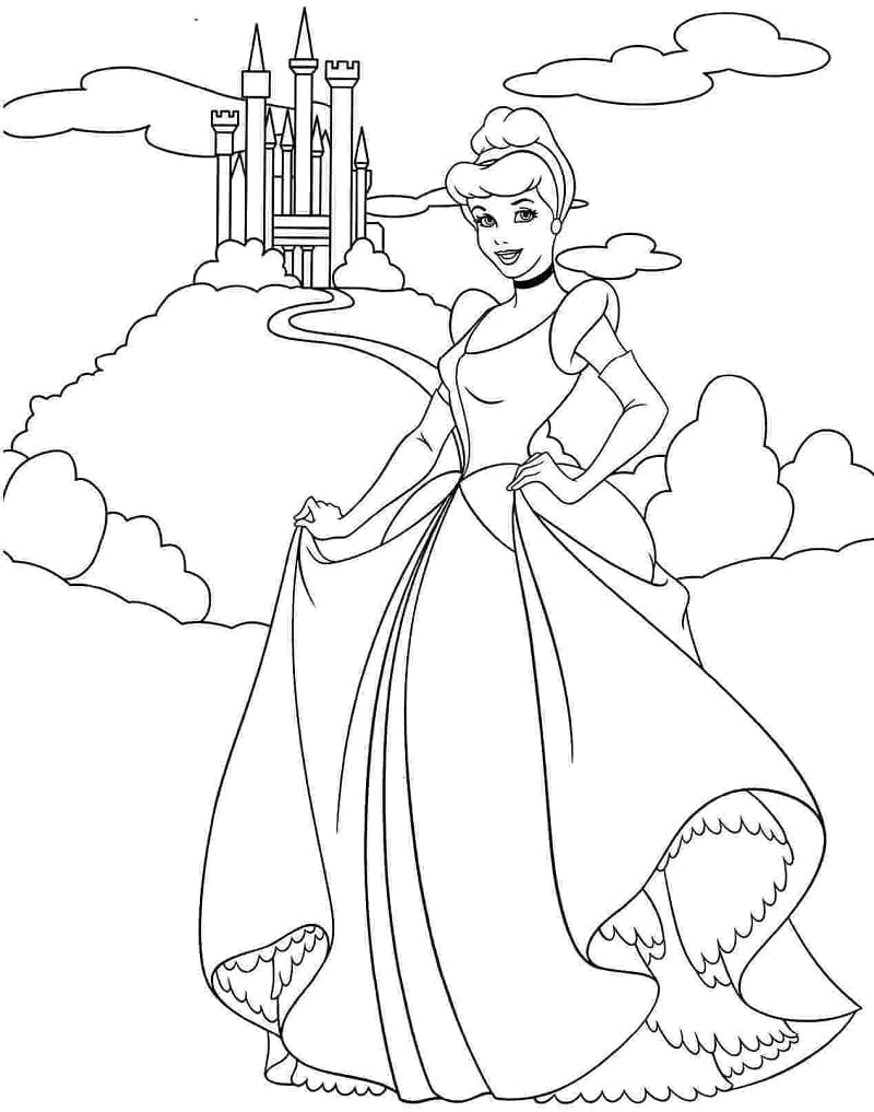 Dibujo gratuito Cenicienta #178028 de la coleccion Películas de Animación para imprimir