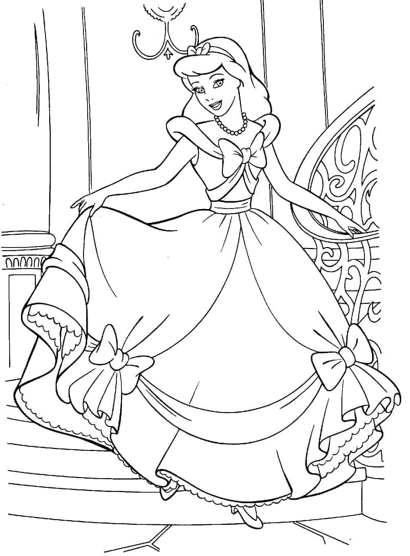 Dibujo gratuito Cenicienta #178039 de la coleccion Películas de Animación para imprimir