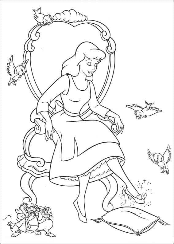 Dibujo gratuito Cenicienta #178040 de la coleccion Películas de Animación para imprimir