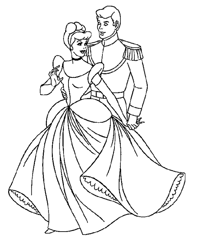 Dibujo para colorear: Cinderella (Películas de animación) #129480 - Dibujos para Colorear e Imprimir Gratis