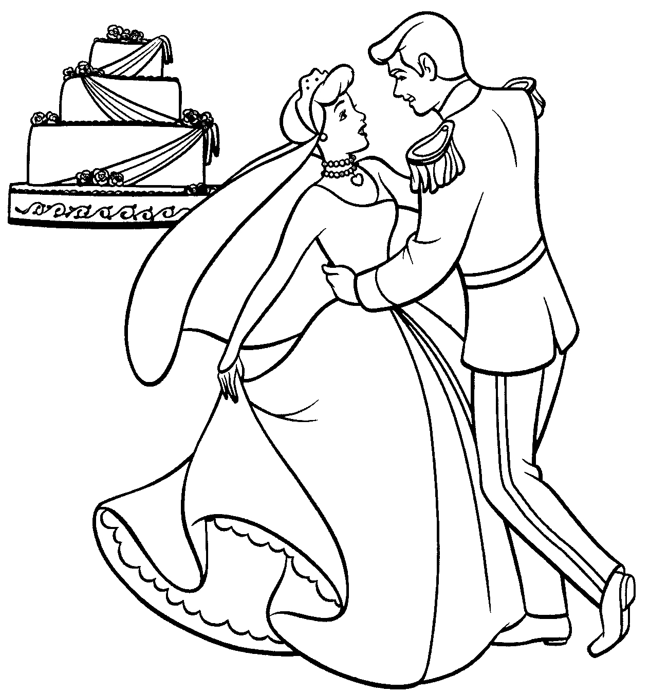 Dibujos de Cinderella #129482 (Películas de animación) para colorear y  pintar – Páginas para imprimir