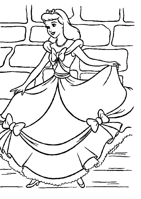 Dibujo para colorear: Cinderella (Películas de animación) #129484 - Dibujos para Colorear e Imprimir Gratis