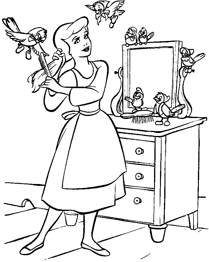 Dibujo para colorear: Cinderella (Películas de animación) #129486 - Dibujos para Colorear e Imprimir Gratis