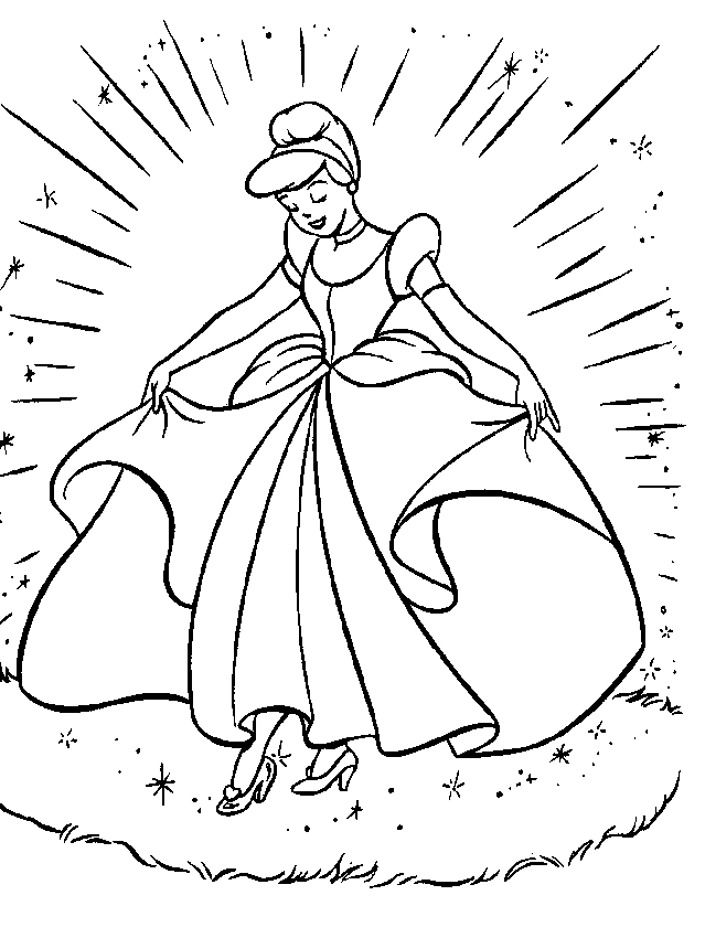 Dibujo para colorear: Cinderella (Películas de animación) #129492 - Dibujos para Colorear e Imprimir Gratis