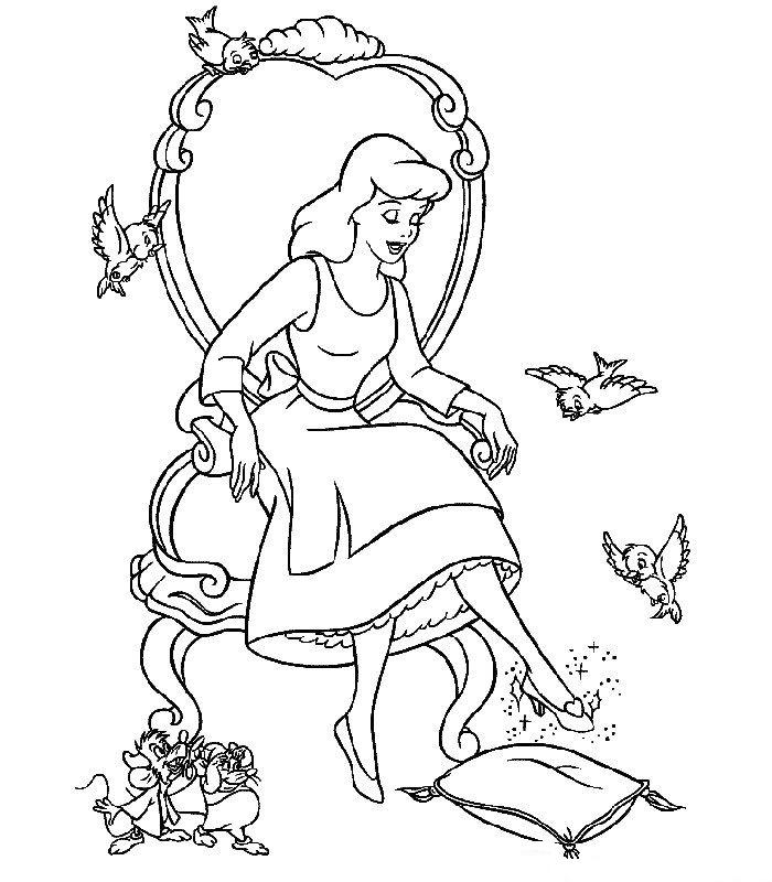 Dibujo para colorear: Cinderella (Películas de animación) #129497 - Dibujos para Colorear e Imprimir Gratis