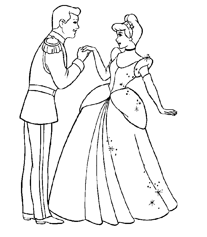 Dibujo para colorear: Cinderella (Películas de animación) #129501 - Dibujos para Colorear e Imprimir Gratis