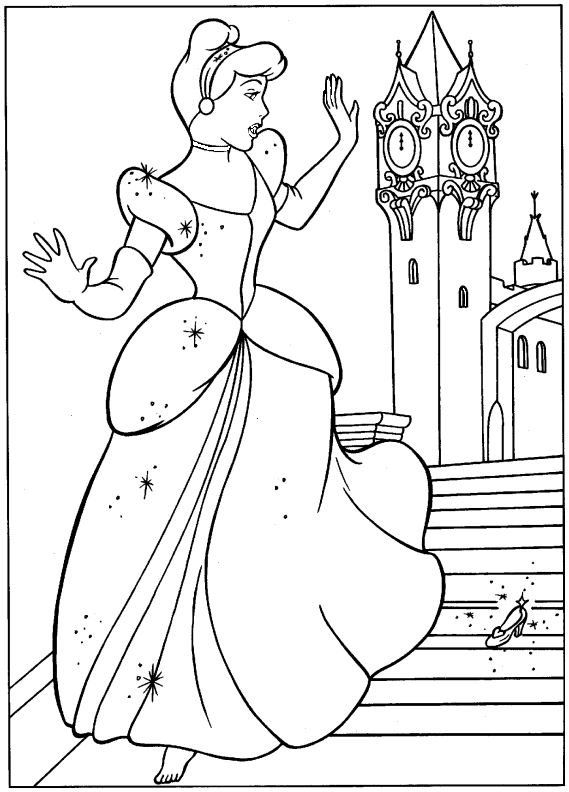 Dibujo para colorear: Cinderella (Películas de animación) #129508 - Dibujos para Colorear e Imprimir Gratis