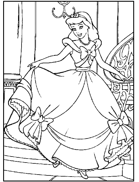 Dibujo para colorear: Cinderella (Películas de animación) #129519 - Dibujos para Colorear e Imprimir Gratis