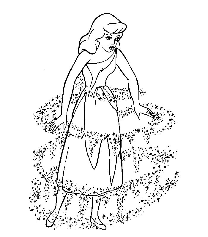 Dibujo para colorear: Cinderella (Películas de animación) #129541 - Dibujos para Colorear e Imprimir Gratis