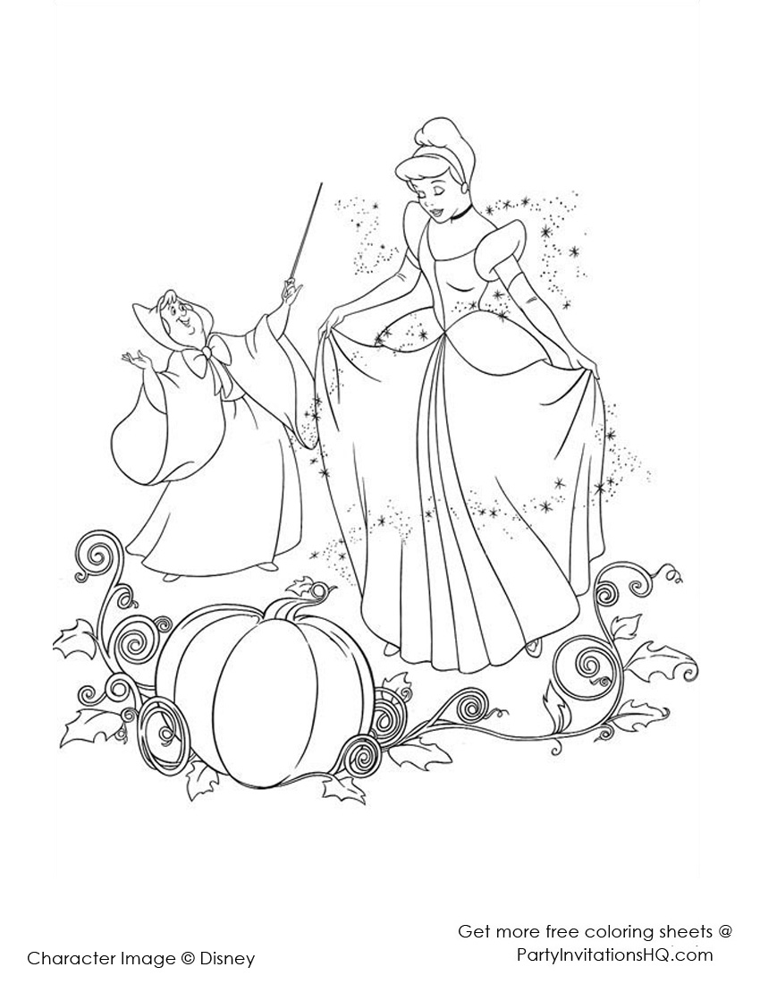 Dibujo para colorear: Cinderella (Películas de animación) #129546 - Dibujos para Colorear e Imprimir Gratis