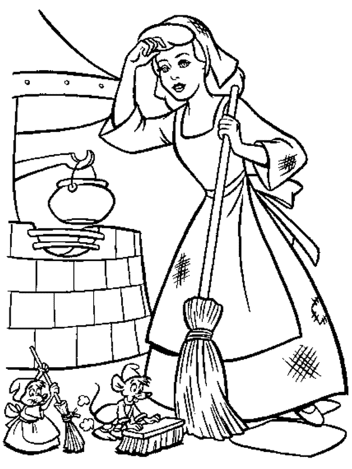 Dibujo para colorear: Cinderella (Películas de animación) #129549 - Dibujos para Colorear e Imprimir Gratis