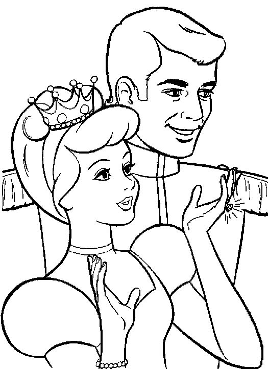 Dibujo para colorear: Cinderella (Películas de animación) #129550 - Dibujos para Colorear e Imprimir Gratis