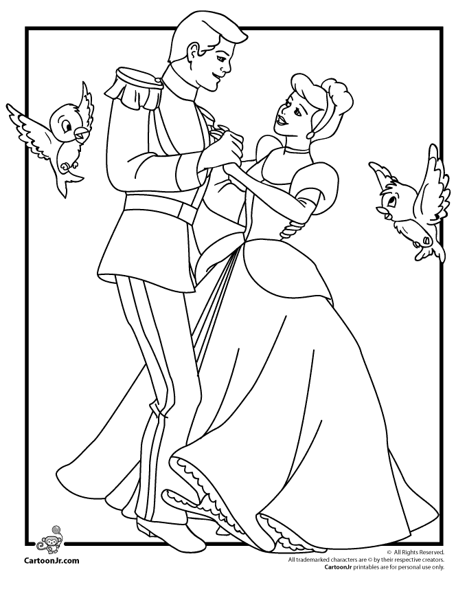 Dibujo para colorear: Cinderella (Películas de animación) #129554 - Dibujos para Colorear e Imprimir Gratis