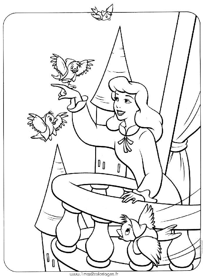 Dibujo para colorear: Cinderella (Películas de animación) #129583 - Dibujos para Colorear e Imprimir Gratis
