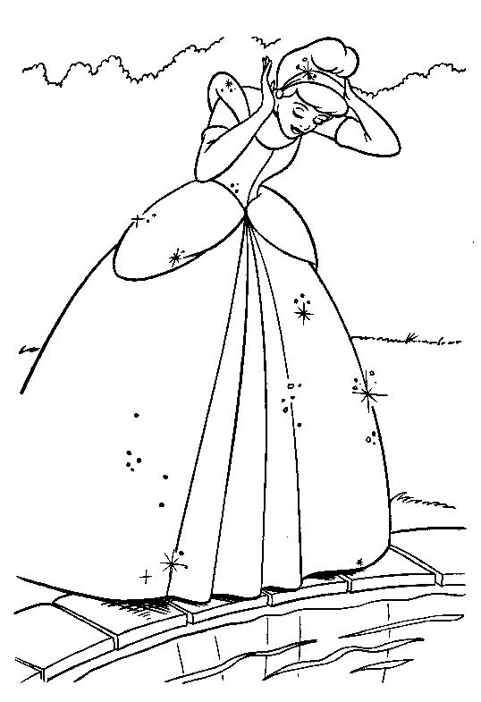 Dibujo para colorear: Cinderella (Películas de animación) #129585 - Dibujos para Colorear e Imprimir Gratis