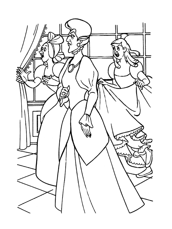 Dibujo para colorear: Cinderella (Películas de animación) #129587 - Dibujos para Colorear e Imprimir Gratis