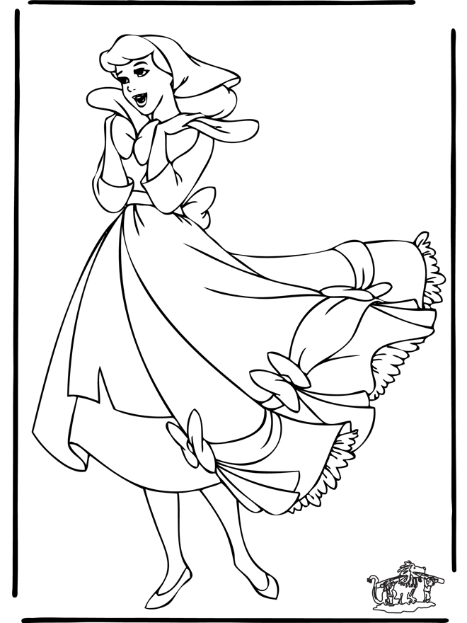 Dibujo para colorear: Cinderella (Películas de animación) #129598 - Dibujos para Colorear e Imprimir Gratis