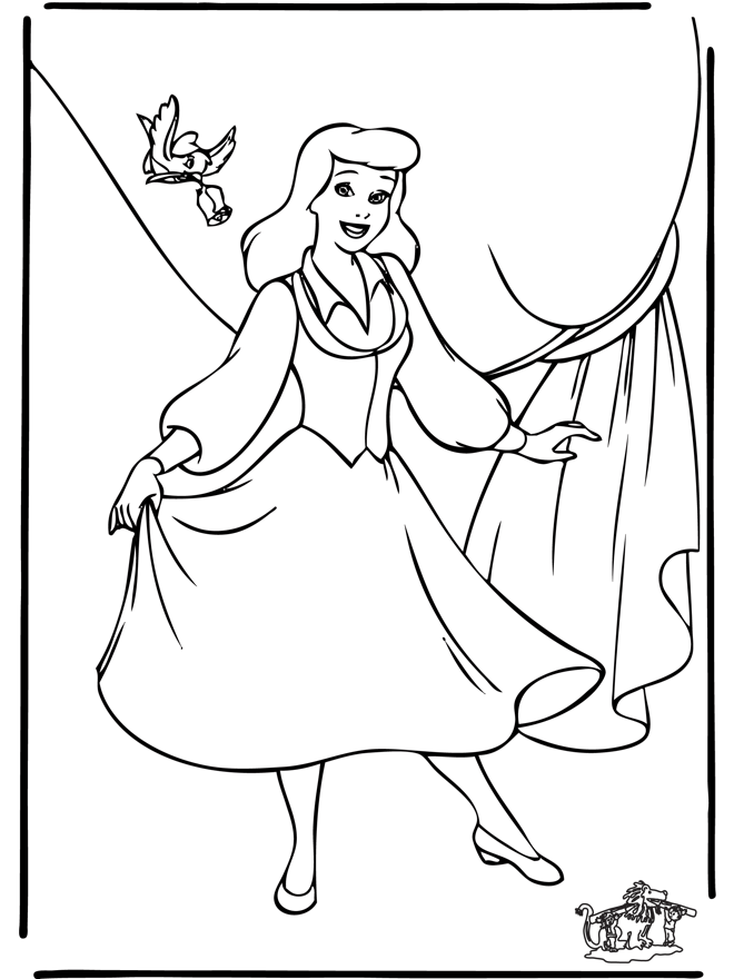 Dibujo para colorear: Cinderella (Películas de animación) #129602 - Dibujos para Colorear e Imprimir Gratis