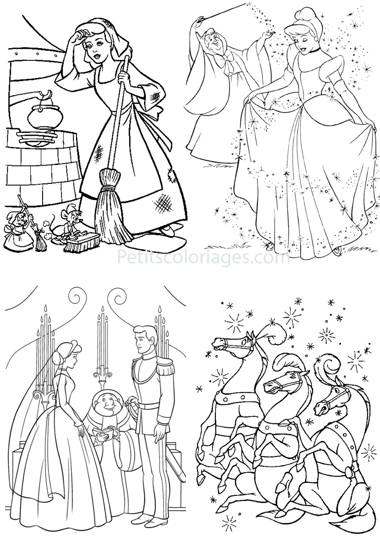 Dibujo para colorear: Cinderella (Películas de animación) #129644 - Dibujos para Colorear e Imprimir Gratis