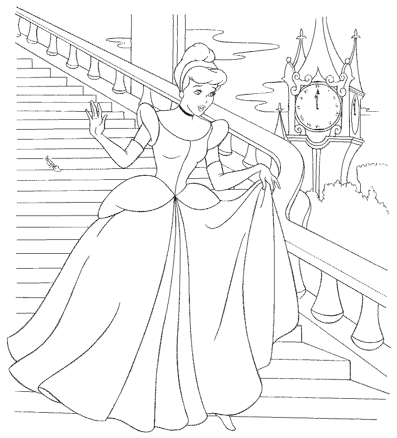 Dibujo para colorear: Cinderella (Películas de animación) #129645 - Dibujos para Colorear e Imprimir Gratis