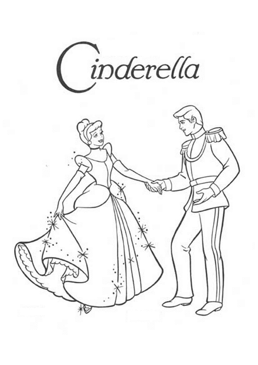 Dibujo para colorear: Cinderella (Películas de animación) #129649 - Dibujos para Colorear e Imprimir Gratis